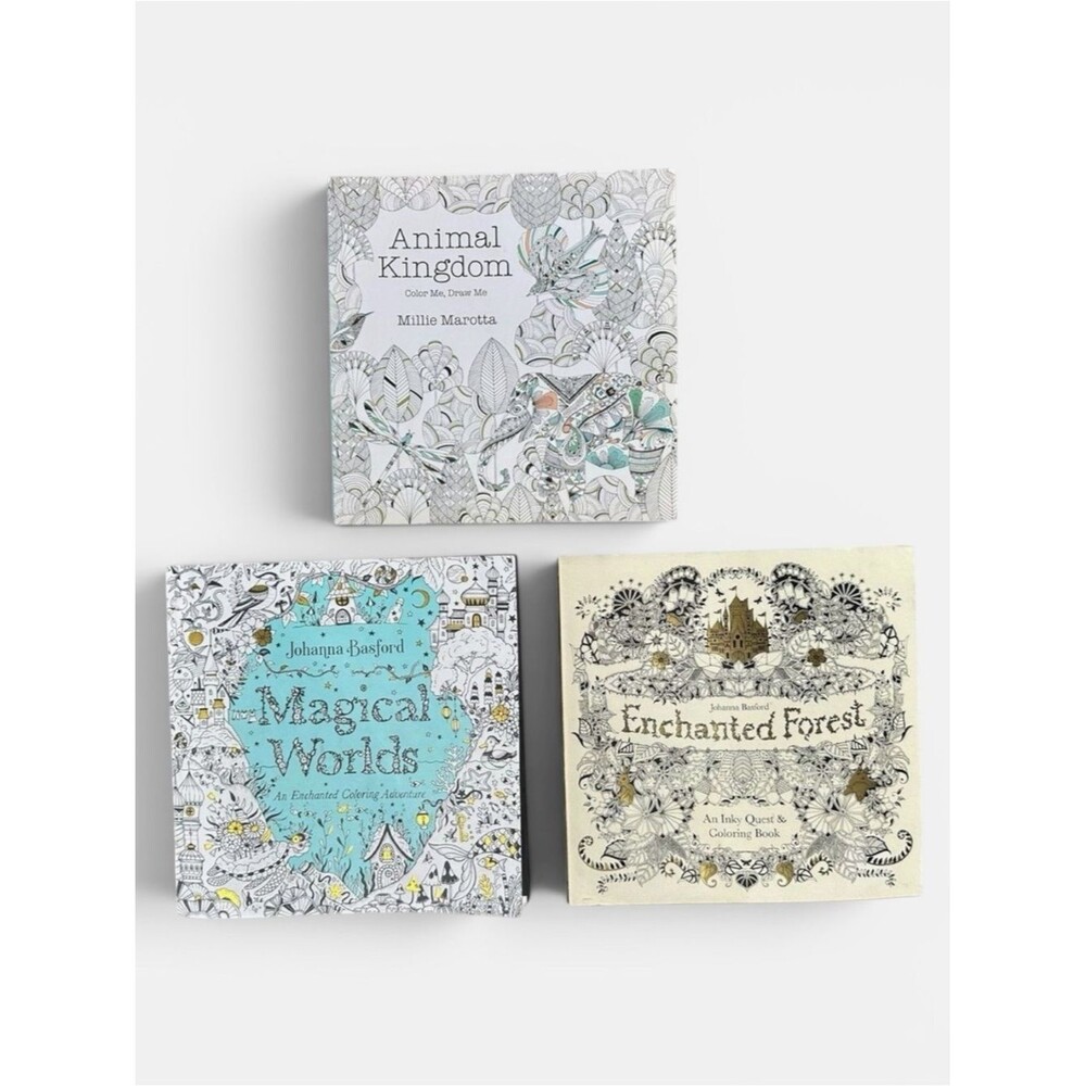 Johanna Basford Millie Marotta Adult Coloring Book Set Cottagecore Zen Art